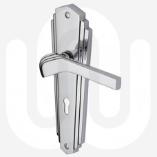 Art Deco Style Lever/Lock Door Handle